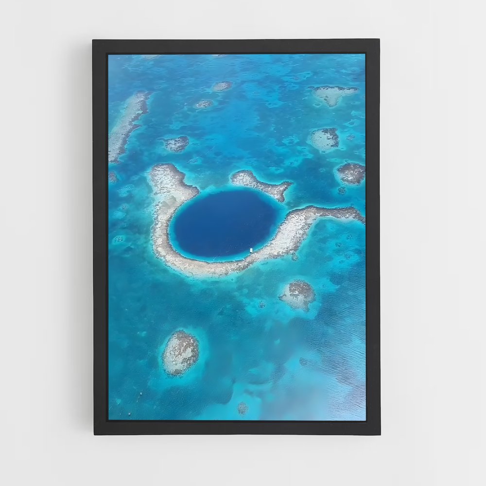Poster Blue hole belize – affiche Plongée sous-marine (vue 2)